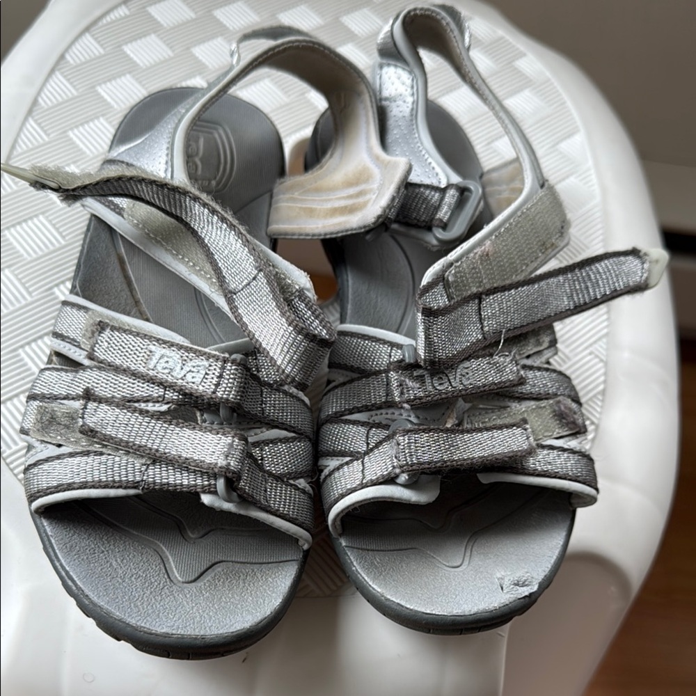 Teva Metallic Gray Sandals